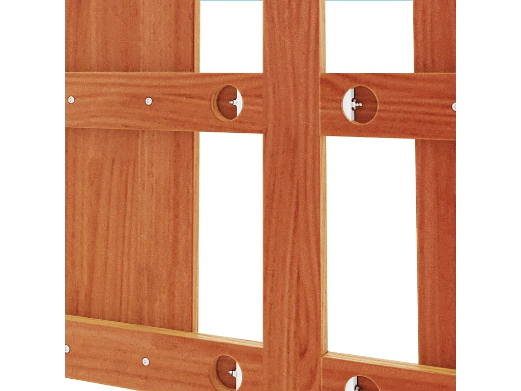 Tête de lit marron 135cm bois massif de pin