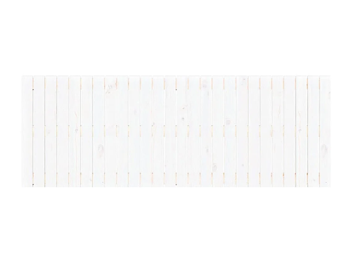 Tête de lit murale Blanc 166x3x60 Bois massif de pin