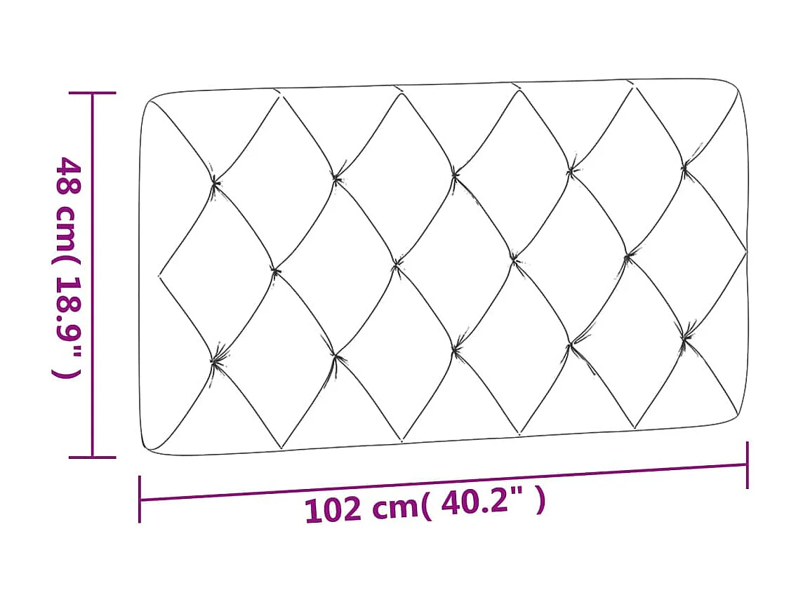 Coussin de tête de lit noir 100cm velours