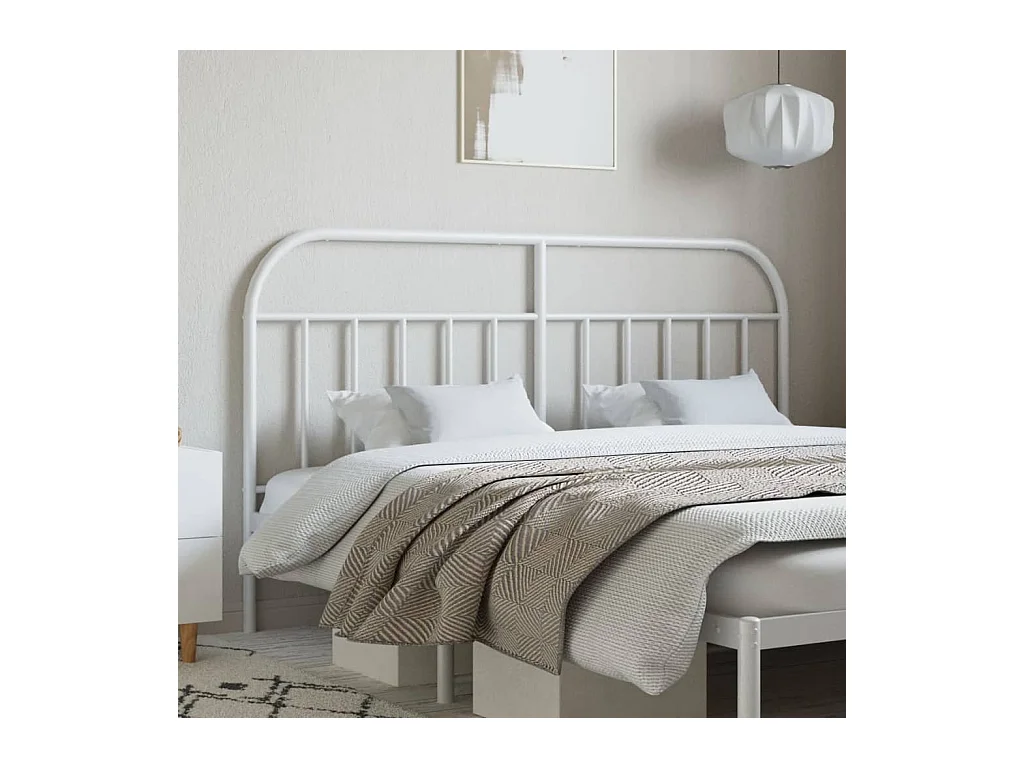 Tête de lit métal blanc 180cm