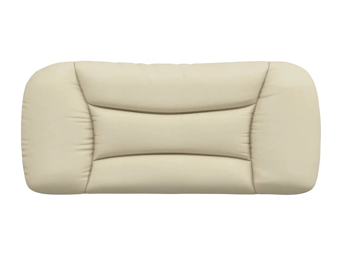 Coussin de tête de lit crème 80cm tissu
