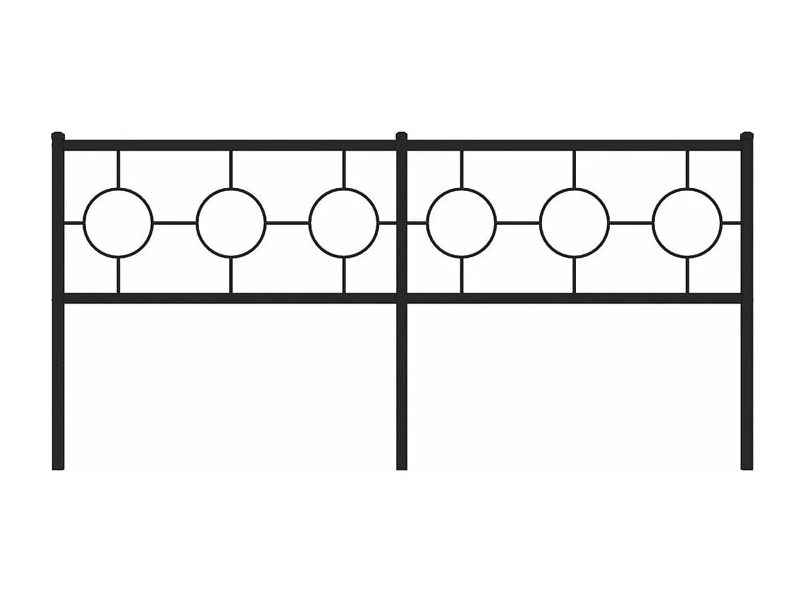 Tête de lit métal noir 180cm