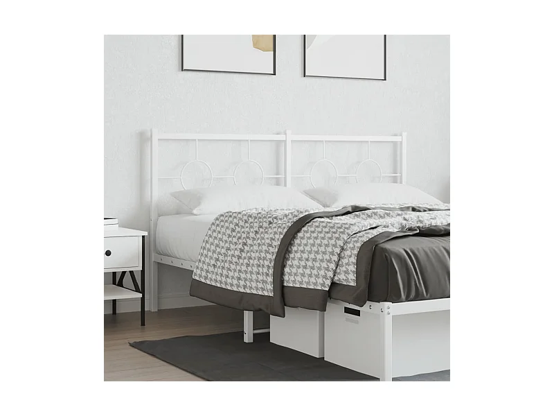 Tête de lit métal blanc 160cm