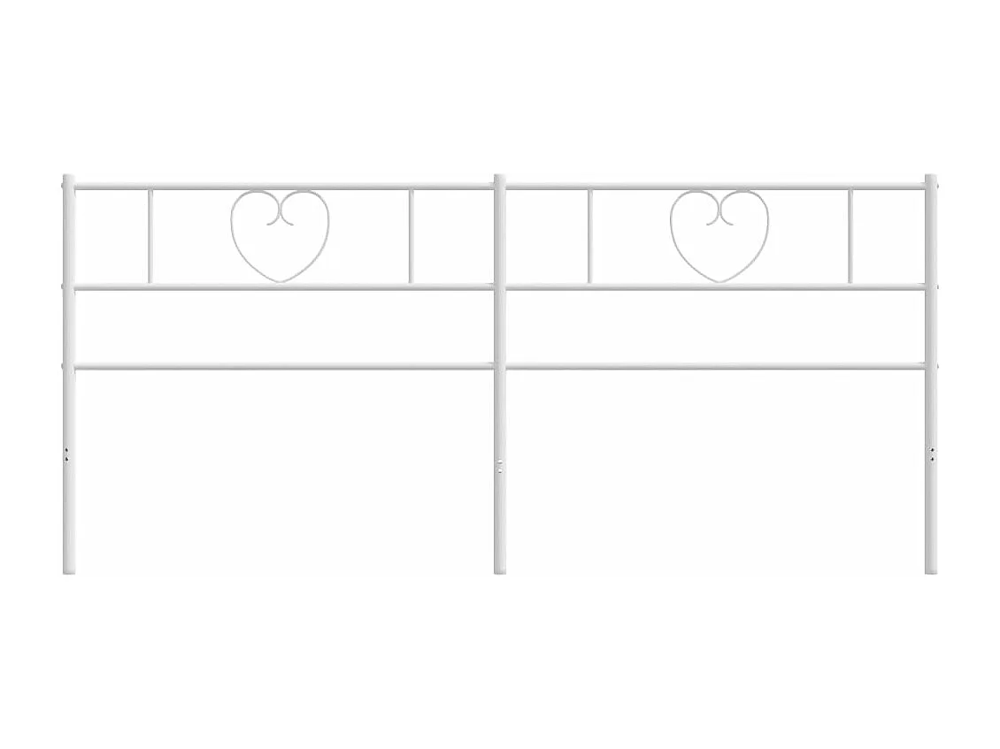 Tête de lit métal blanc 193cm