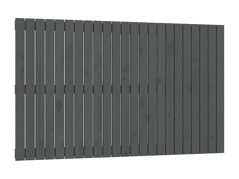 Tête de lit murale Gris 147x3x90 Bois massif de pin