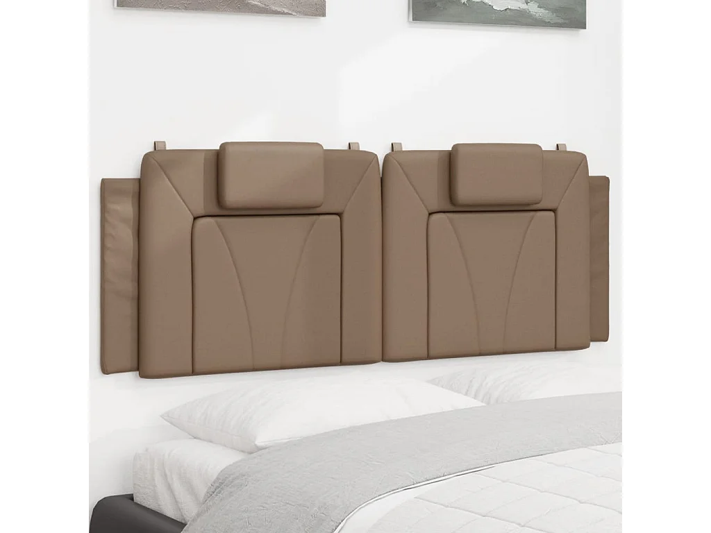 Coussin de tête de lit cappuccino 120cm similicuir