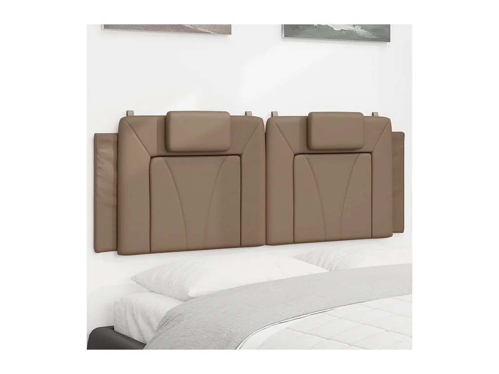 Coussin de tête de lit cappuccino 120cm similicuir