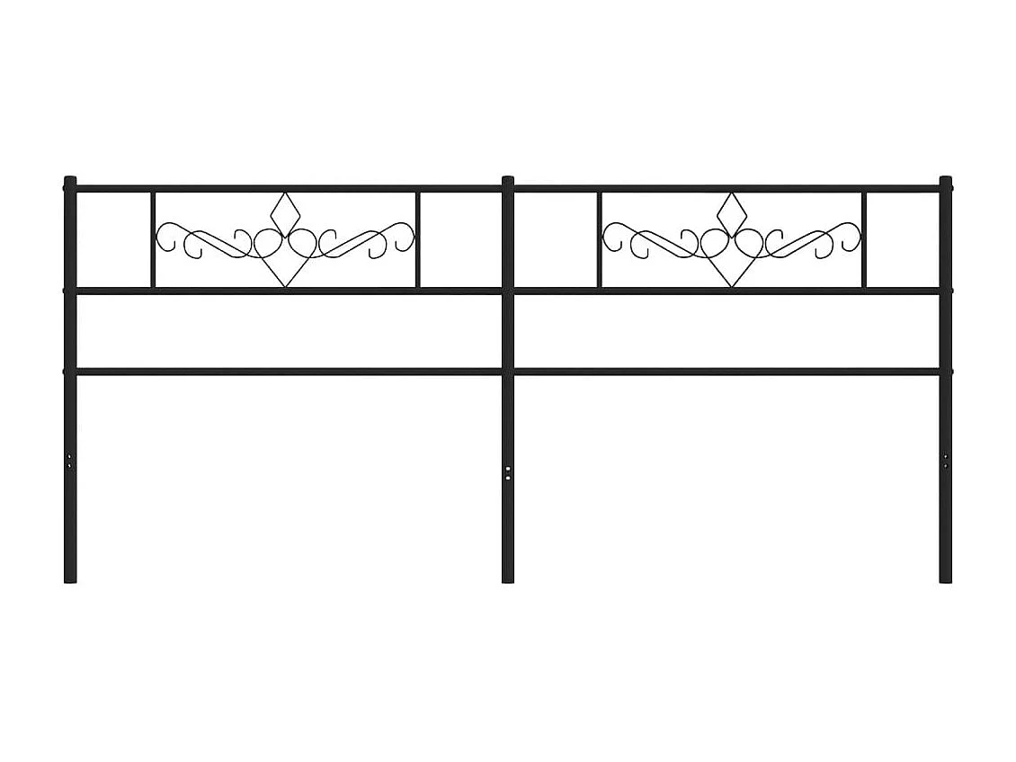 Tête de lit métal noir 200cm