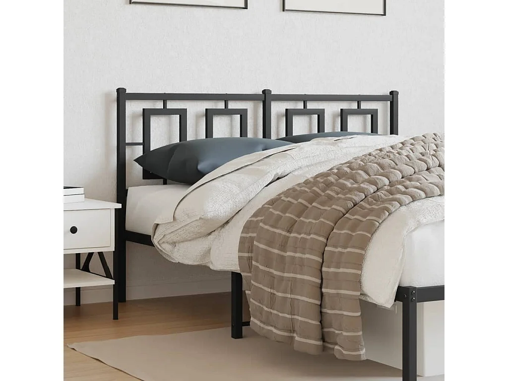 Tête de lit métal noir 140cm