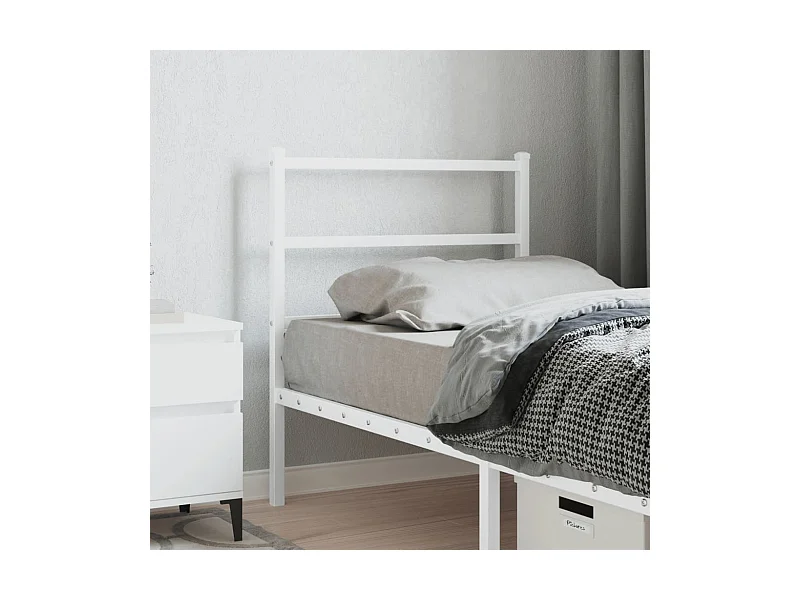 Tête de lit métal blanc 80cm