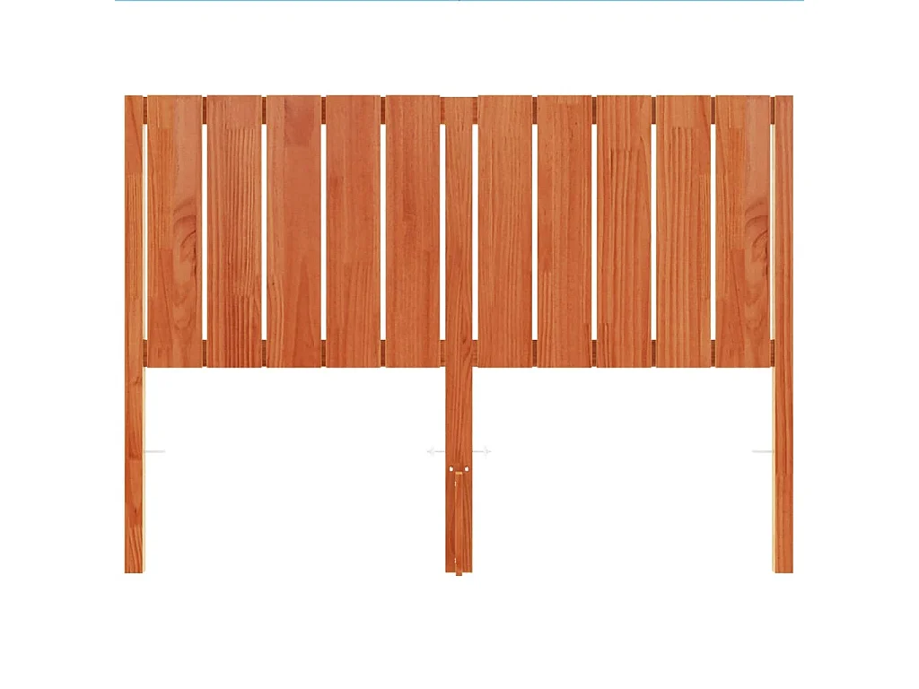 Tête de lit marron 135cm bois massif de pin