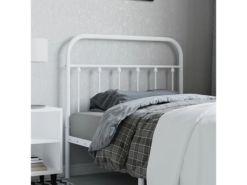 Tête de lit métal blanc 100cm