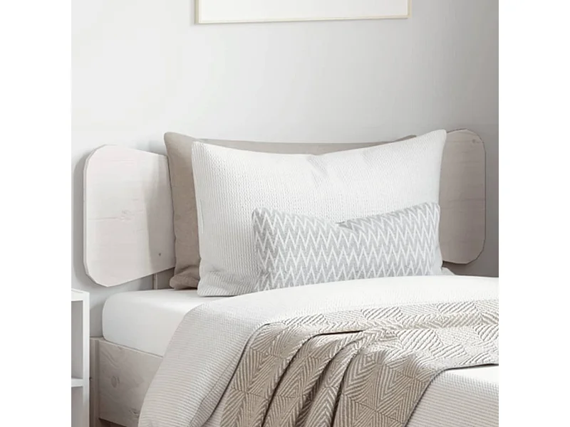 Tête de lit blanc 75cm bois massif de pin