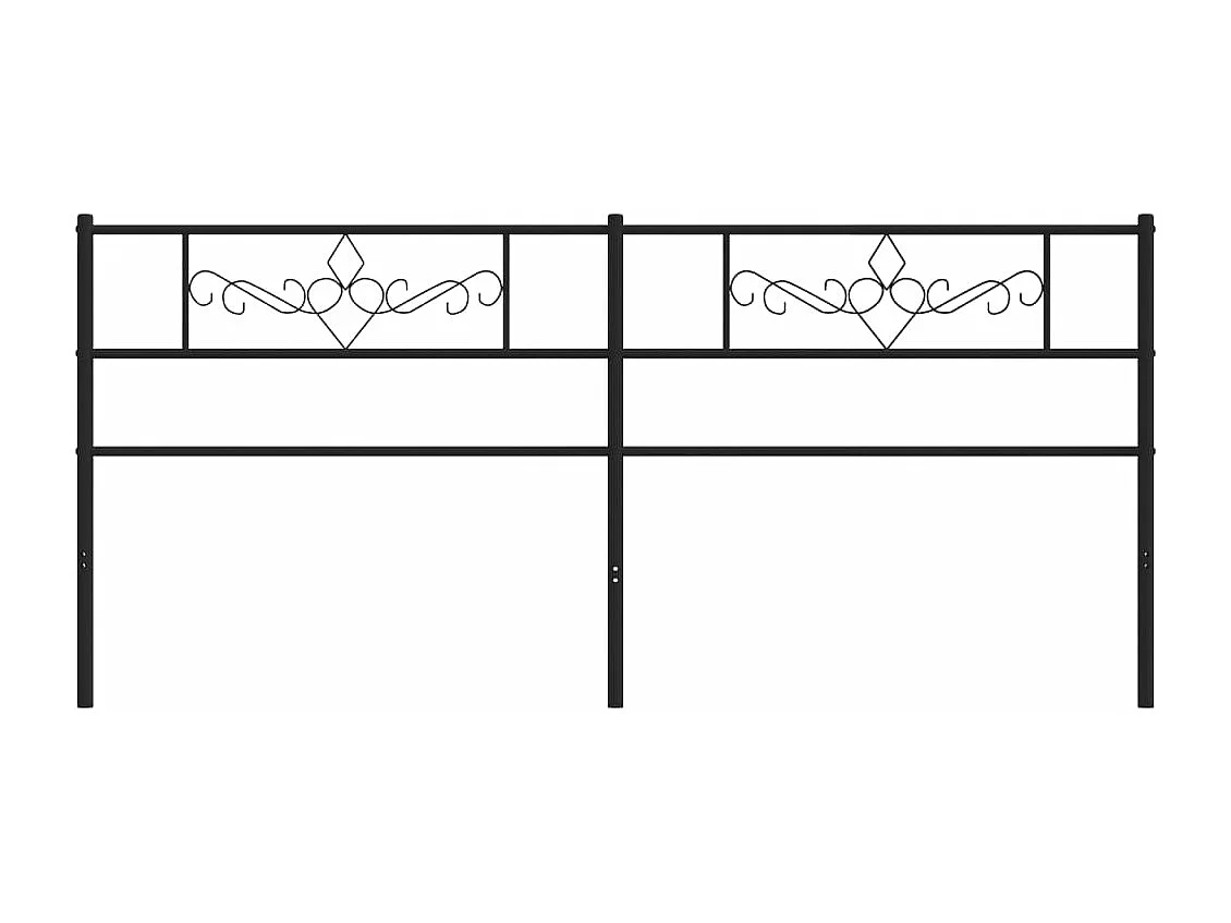 Tête de lit métal noir 180cm