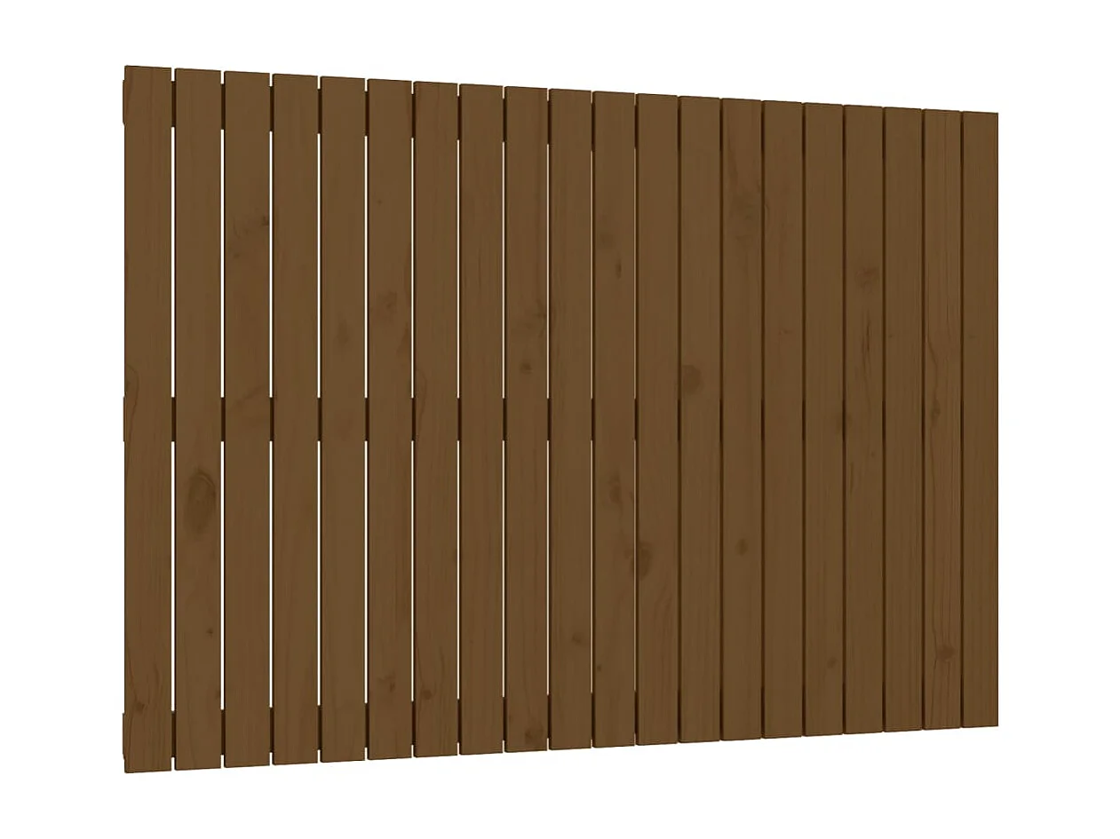 Tête de lit murale Marron miel 127,5x3x90 Bois massif de pin