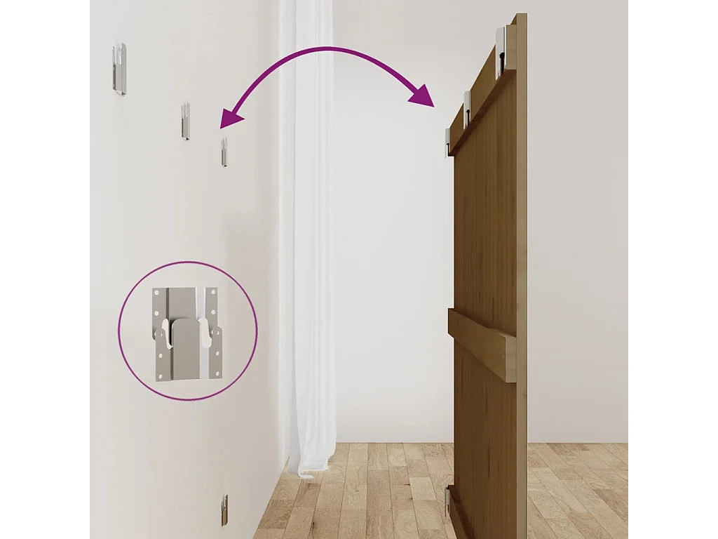 Tête de lit murale Marron miel 127,5x3x90 Bois massif de pin