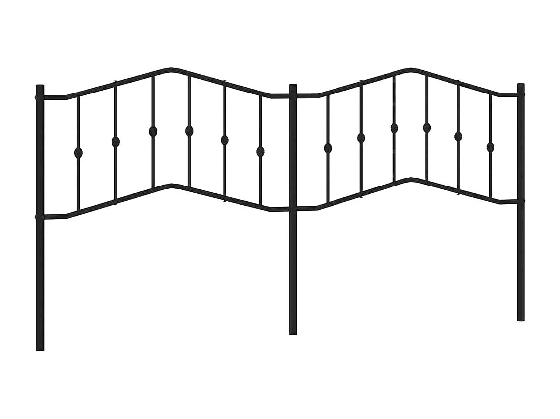 Tête de lit métal noir 200cm