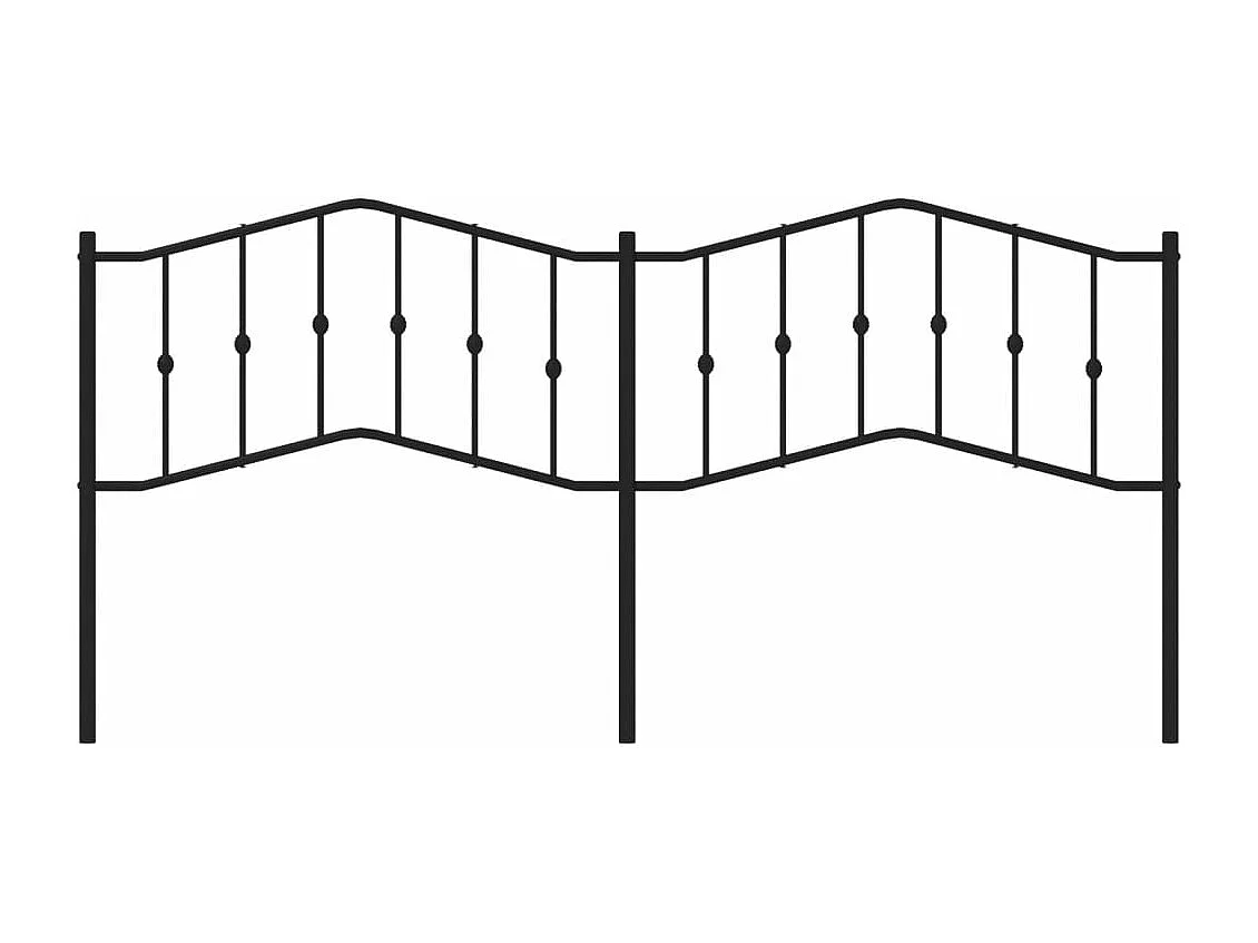 Tête de lit métal noir 200cm
