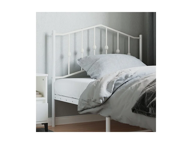 Tête de lit métal blanc 100cm