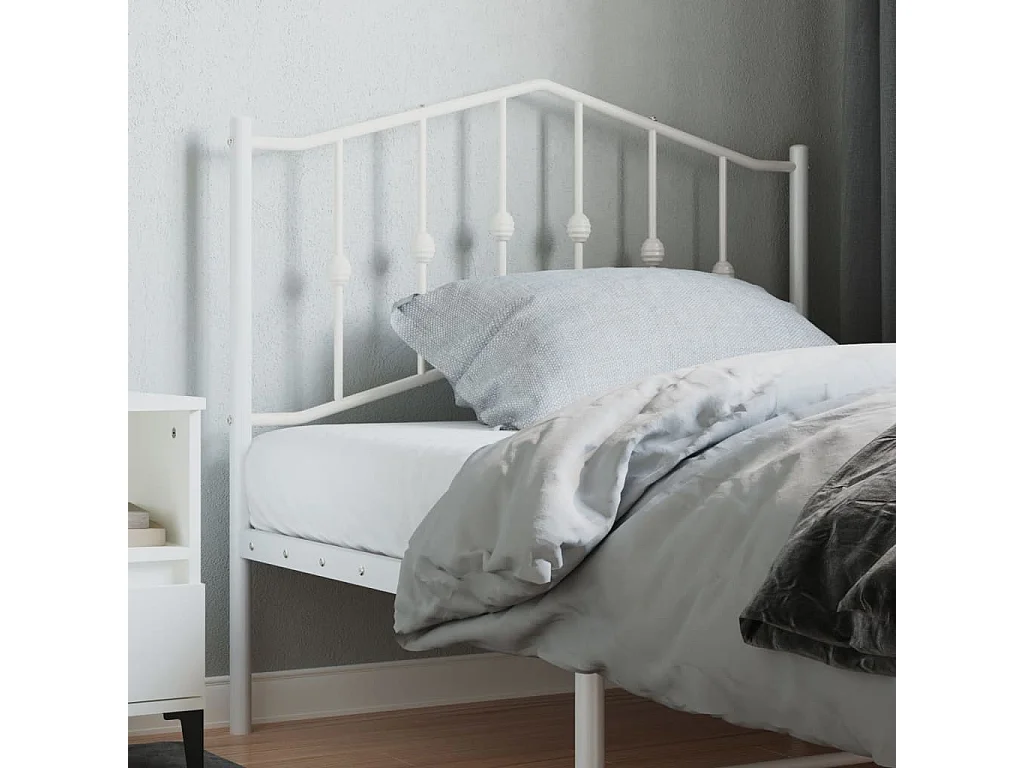 Tête de lit métal blanc 100cm