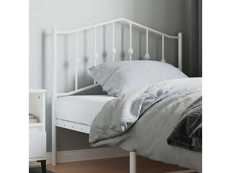 Tête de lit métal blanc 100cm