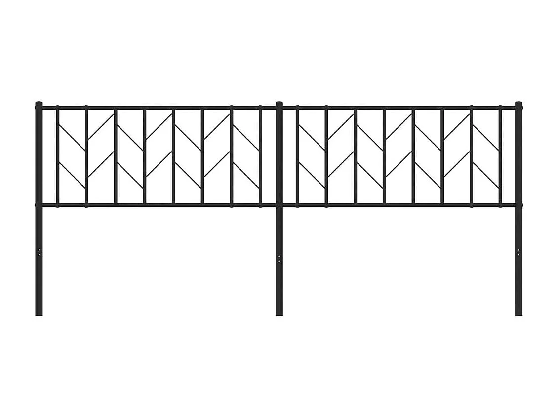 Tête de lit métal noir 200cm