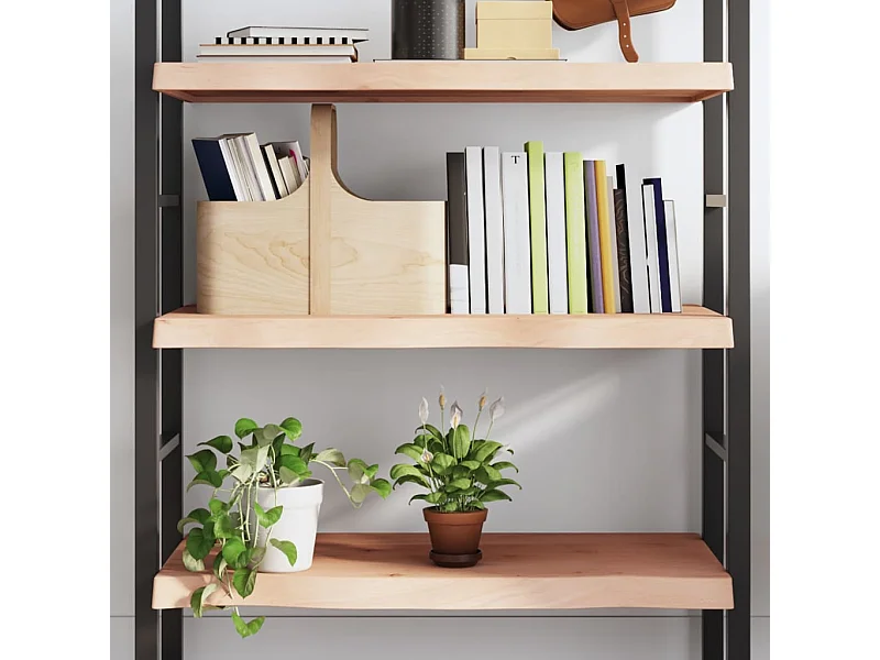 Étagère murale 80x40x(2-6) cm bois de chêne massif non traité