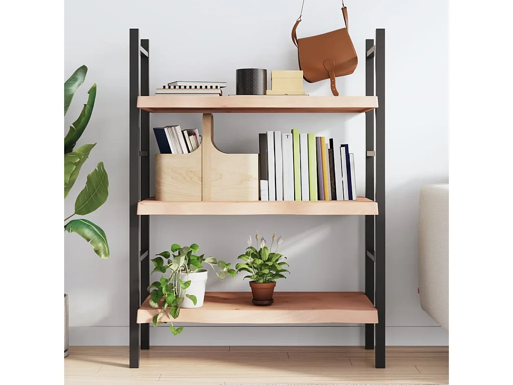 Étagère murale 80x40x(2-6) cm bois de chêne massif non traité