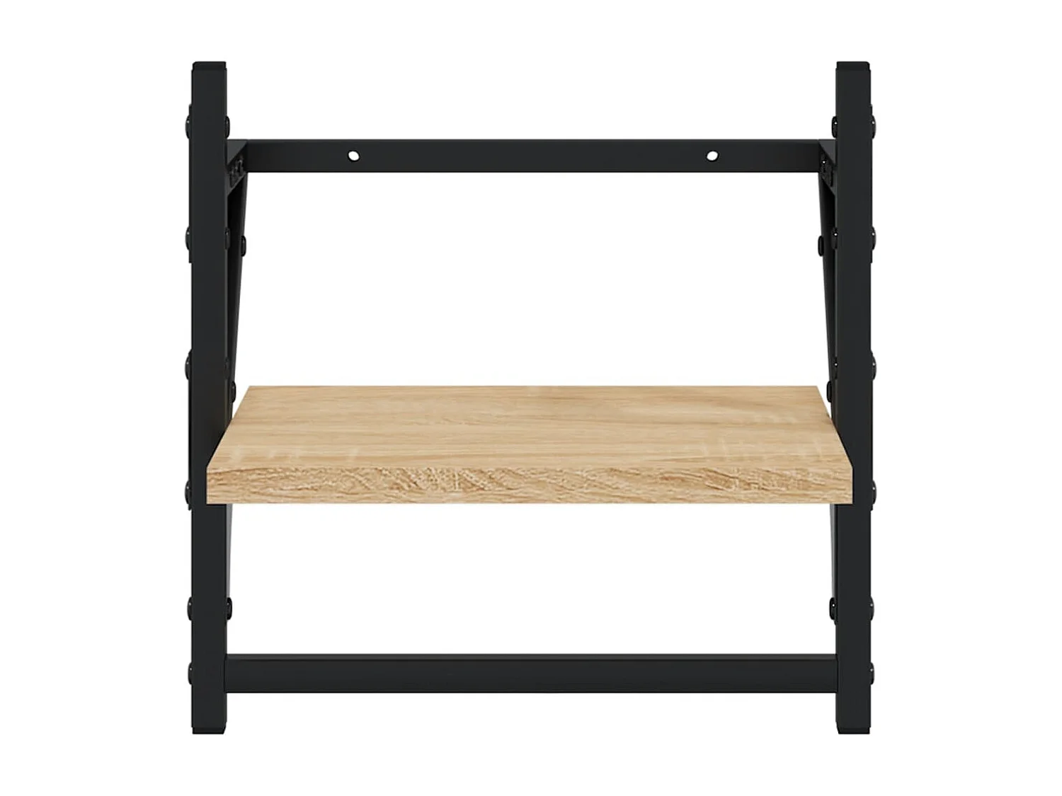 Étagères murales avec barres 2 pcs chêne sonoma 30x25x30