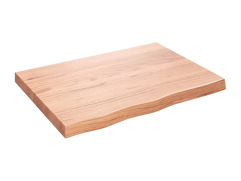 Étagère murale marron clair bois chêne massif traité