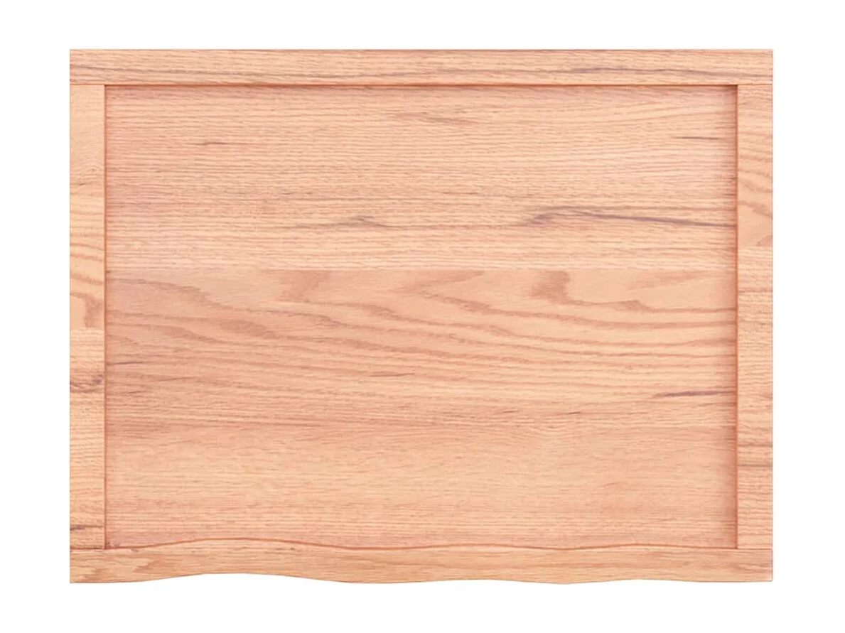 Étagère murale marron clair bois chêne massif traité