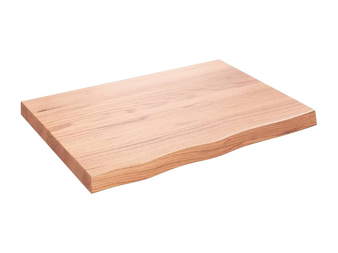 Étagère murale marron clair bois chêne massif traité