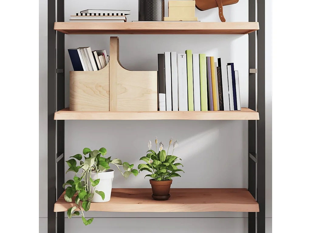 Étagère murale 80x60x(2-4) cm bois de chêne massif non traité