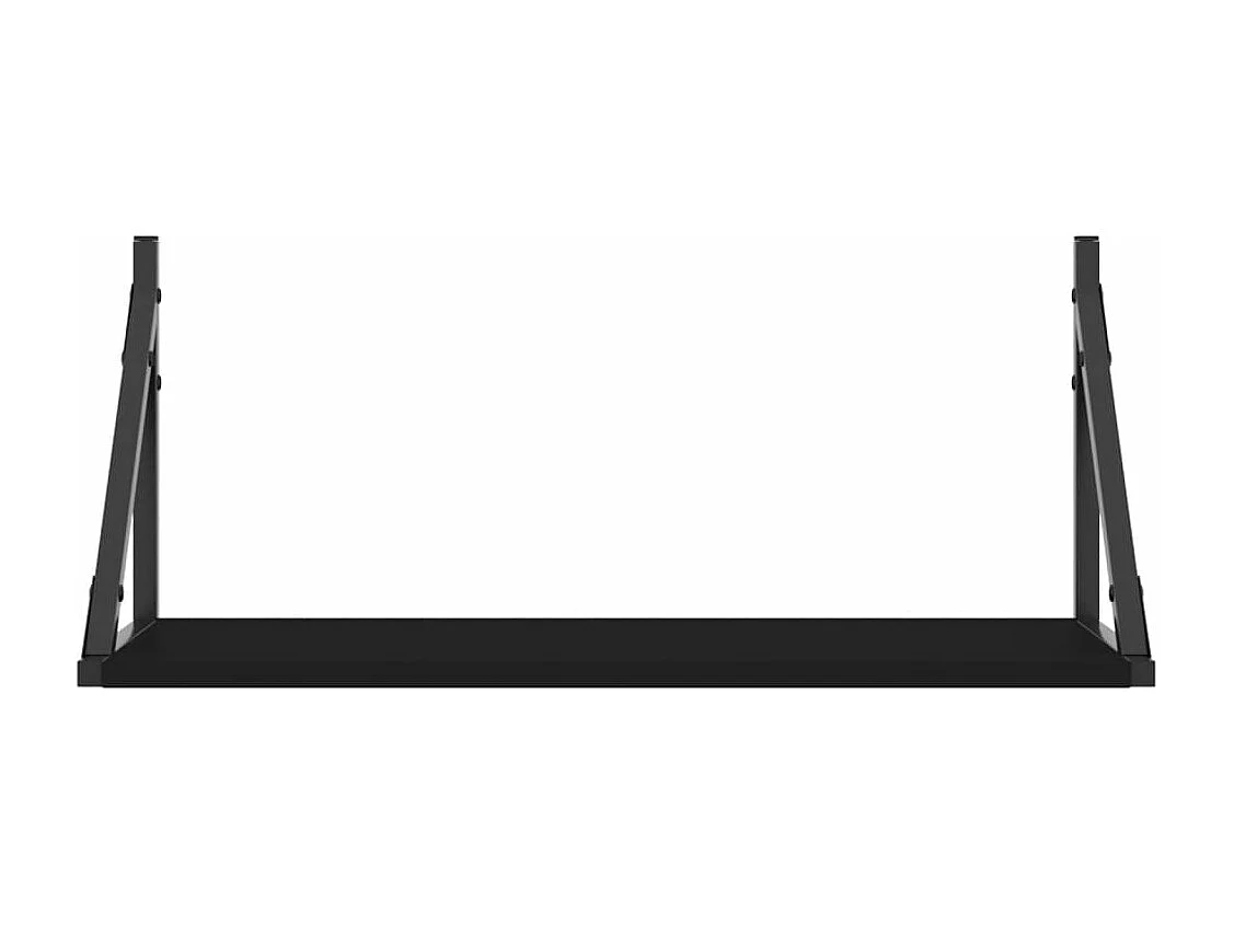 Étagères murales 2 pcs noir 60x25x25,5 bois d'ingénierie