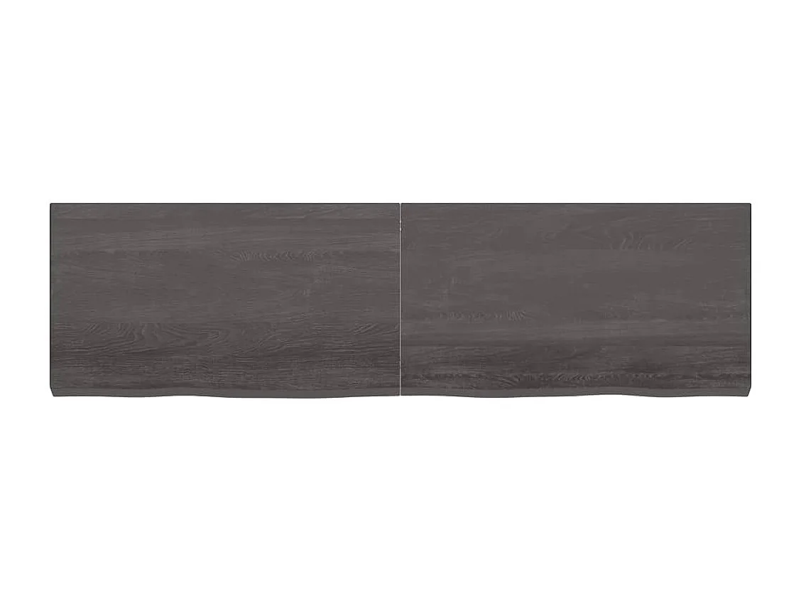 Étagère murale marron foncé bois chêne massif traité