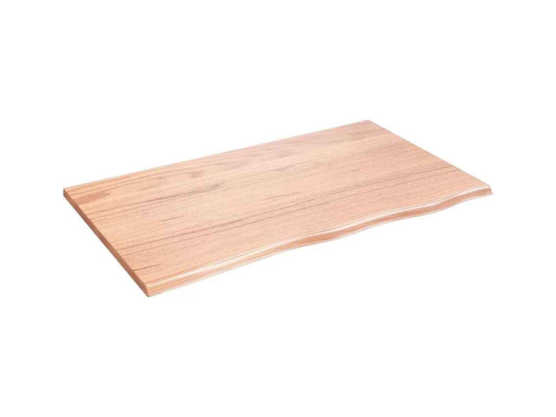 Wandschap 100x60x2 cm behandeld massief eikenhout lichtbruin