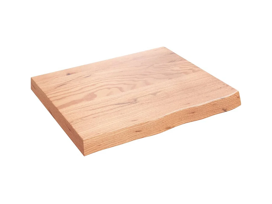 Étagère murale marron clair bois chêne massif traité