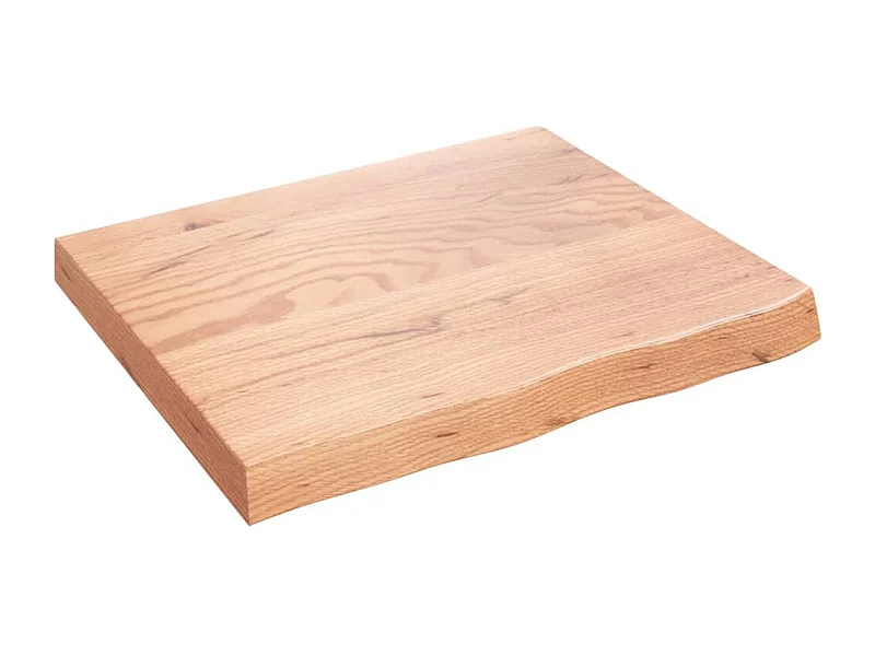 Étagère murale marron clair bois chêne massif traité