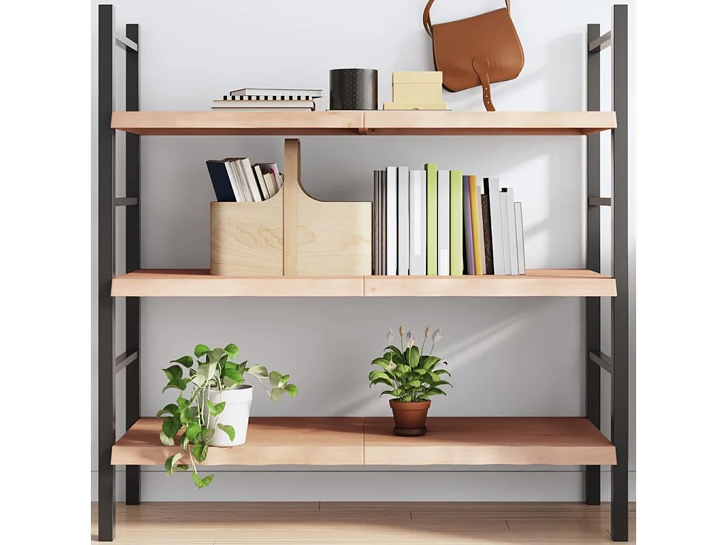 Étagère murale 120x60x(2-4) cm bois de chêne massif non traité