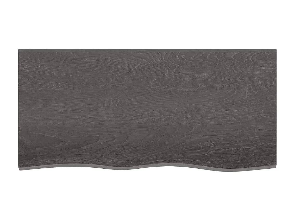 Étagère murale marron foncé 100x50x2 bois chêne massif traité