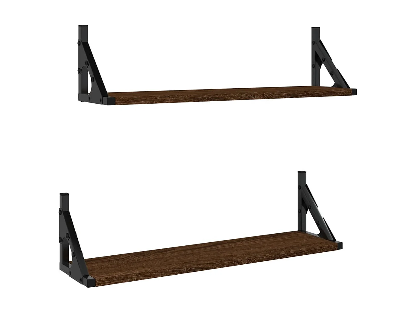 Wandschappen 2 st 60x15x15,5 cm bruin eikenkleur