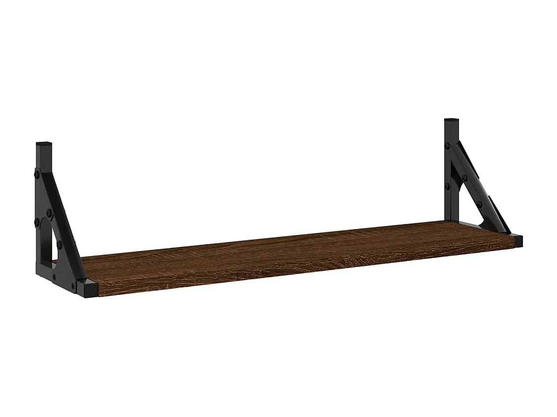 Wandschappen 2 st 60x15x15,5 cm bruin eikenkleur