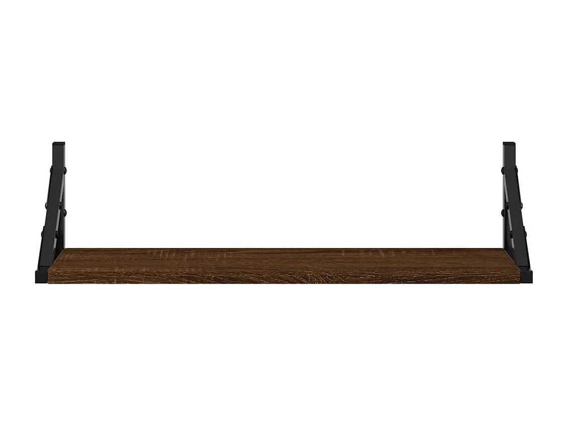 Wandschappen 2 st 60x15x15,5 cm bruin eikenkleur