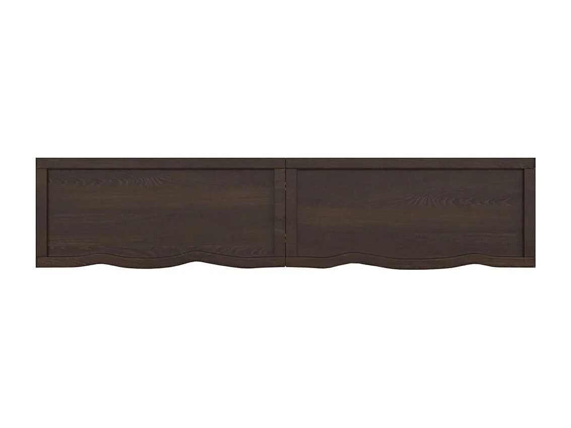 Étagère murale marron foncé bois chêne massif traité