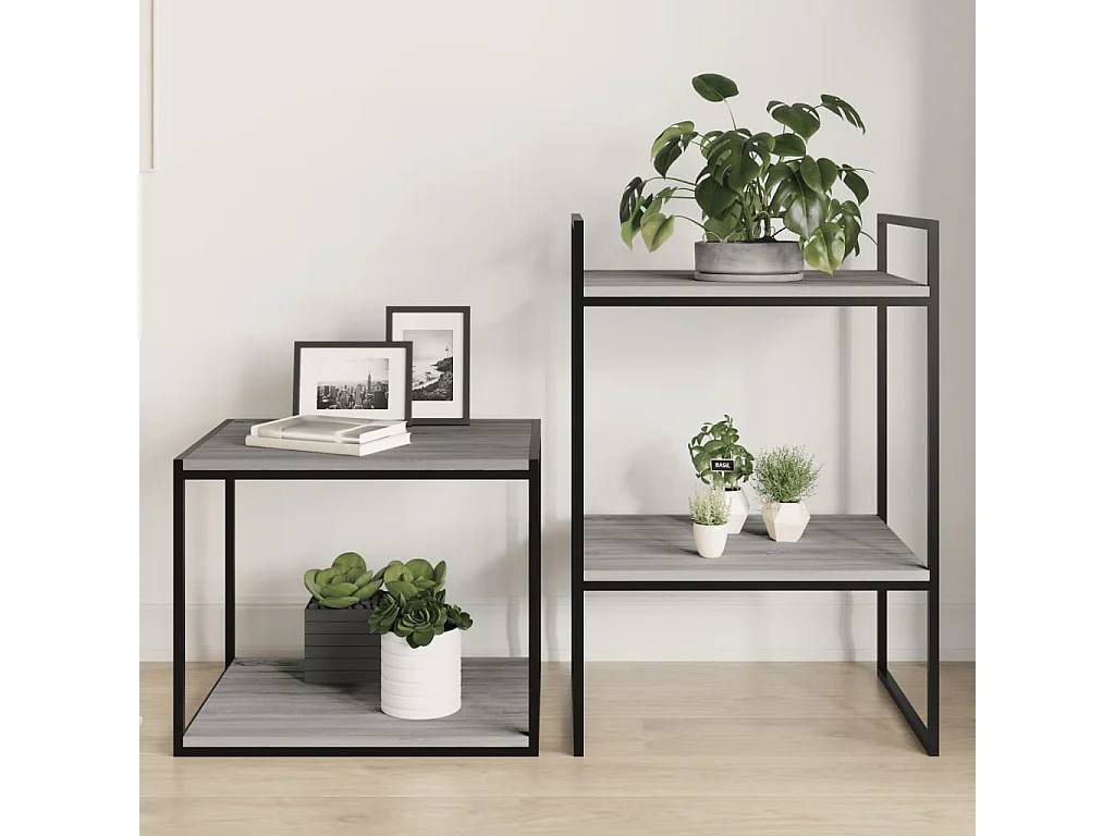 Étagères murales 4 pcs sonoma gris 40x50x1,5 bois ingénierie