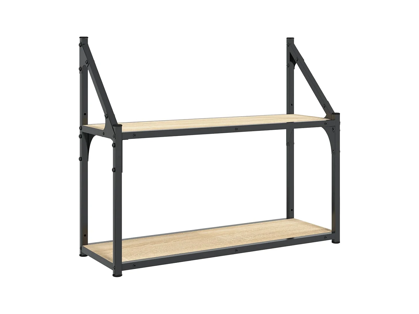 Étagère murale 2 niveaux chêne sonoma 60x21x51