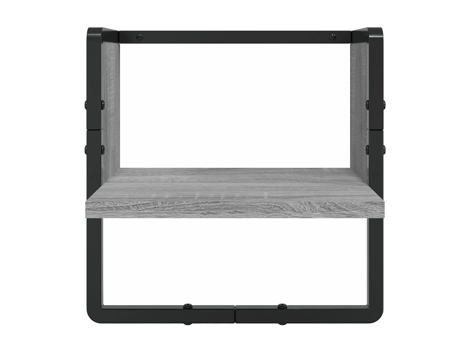 Ensemble d'étagères murales avec barres 4 pcs sonoma gris