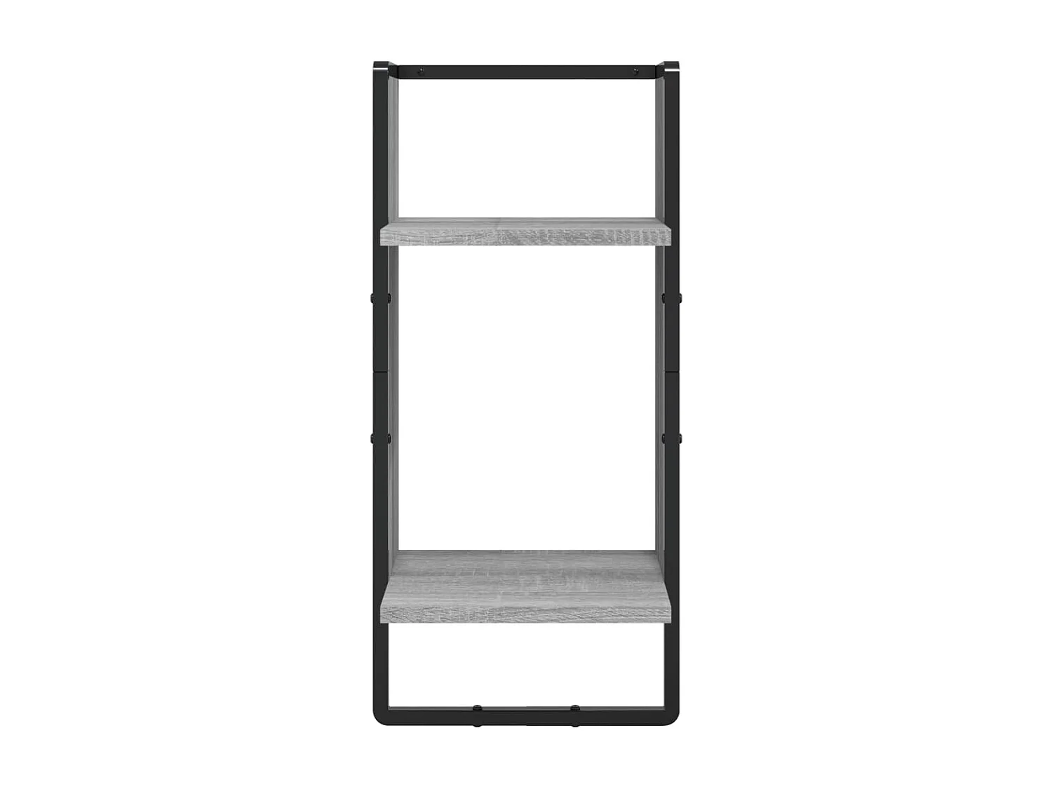 Ensemble d'étagères murales avec barres 4 pcs sonoma gris