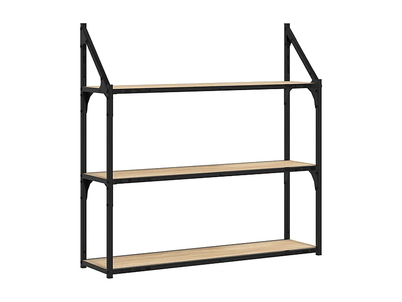 Étagère murale 3 niveaux chêne sonoma 80x21x78,5