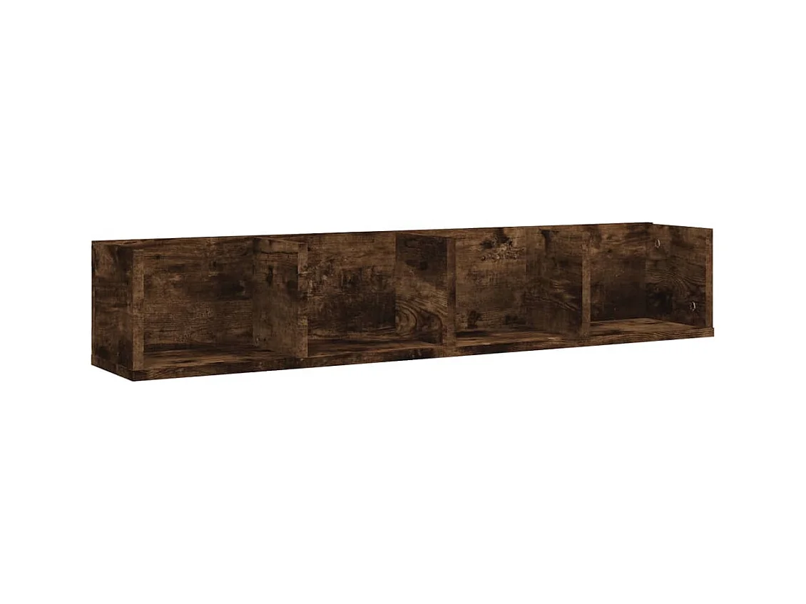 Étagère murale à CD Chêne fumé 100x18x18 Bois d'ingénierie